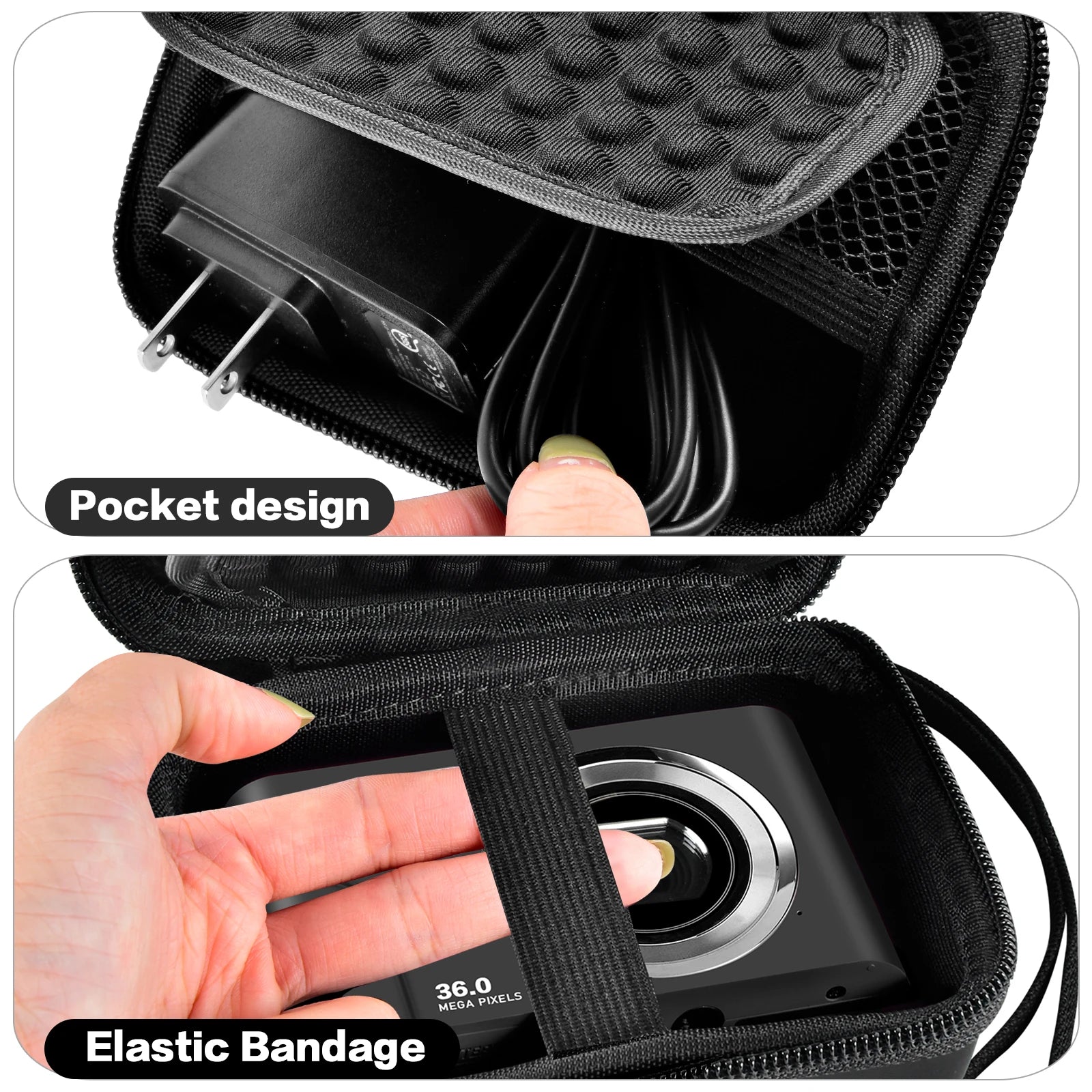 Vlogging Digital Camera Case Compatible with Sevenat/for AUTPIRLF/for Lecran/for AbergBest/for Aufoya/for Kodak Pixpro