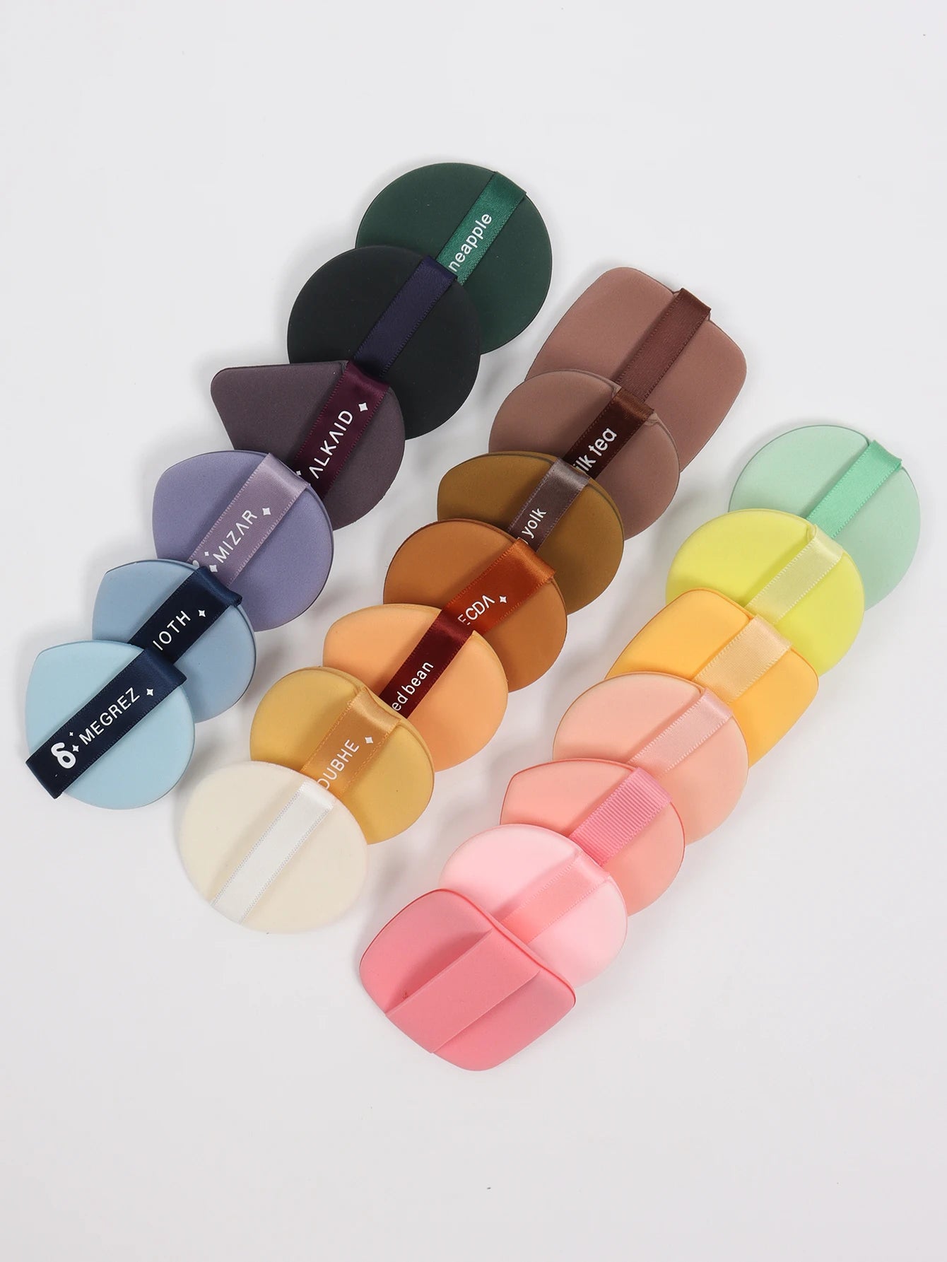 Air Cushion Powder Puff 10-20-30-50 Bags Random Colors and Shapes. Contains Air Cushion Powder Puff, Latex-Free Sponge Mix and