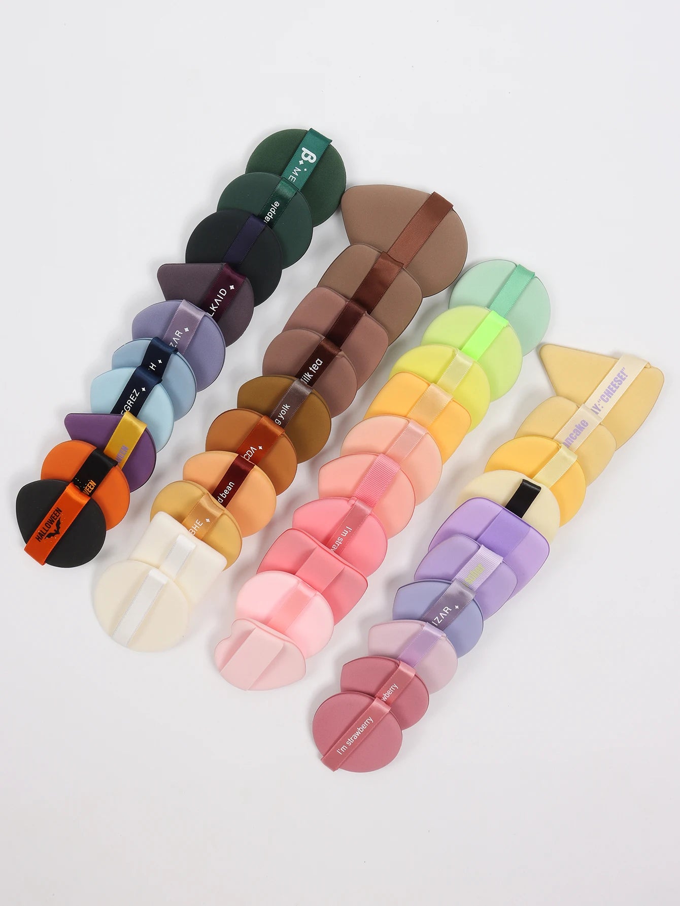 Air Cushion Powder Puff 10-20-30-50 Bags Random Colors and Shapes. Contains Air Cushion Powder Puff, Latex-Free Sponge Mix and