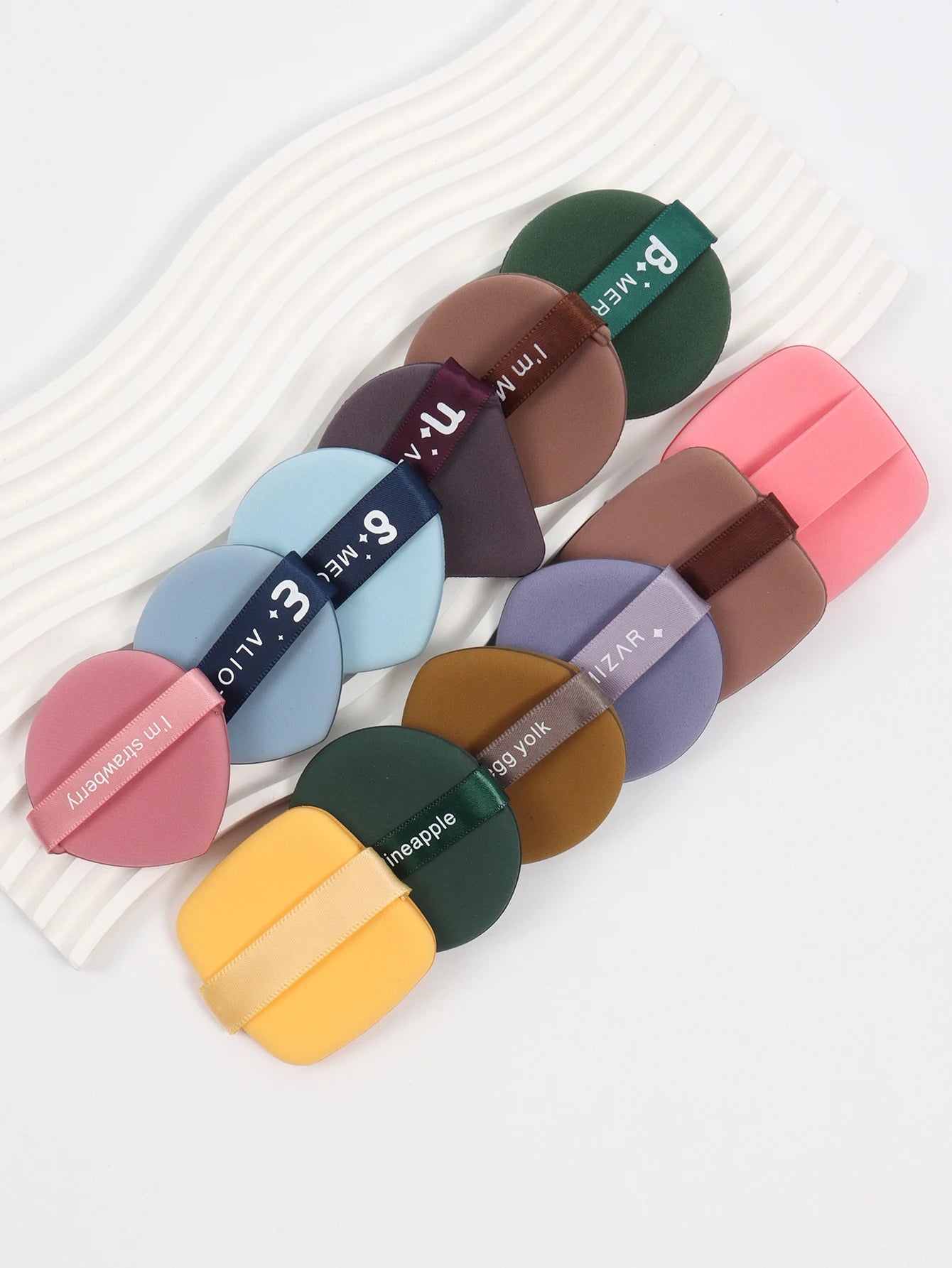 Air Cushion Powder Puff 10-20-30-50 Bags Random Colors and Shapes. Contains Air Cushion Powder Puff, Latex-Free Sponge Mix and
