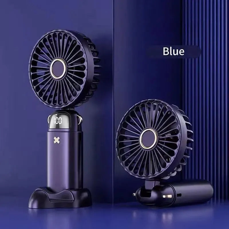 Mini Handheld Small Fan Portable Portable Silent Office Desk Student On Dormitory Charging Outdoor Hand Holding Fan Small